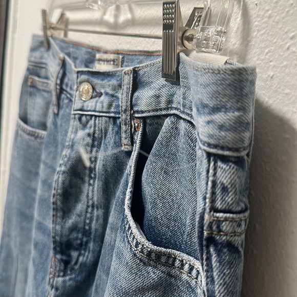 We The Free Ripple Wide-Leg Pieced Cropped Jeans Size 25 Color Blue - Picture 10 of 16